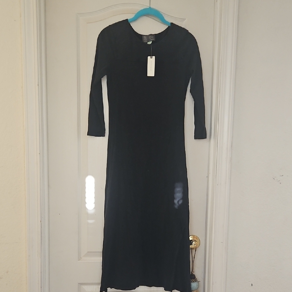 Anthropologie Black Long Sleeve Dress